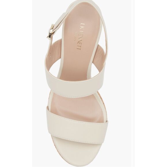 NWT LK Bennett Misty sand white sling back platform sandals Size 39 UK (8.5 equ - Picture 5 of 9